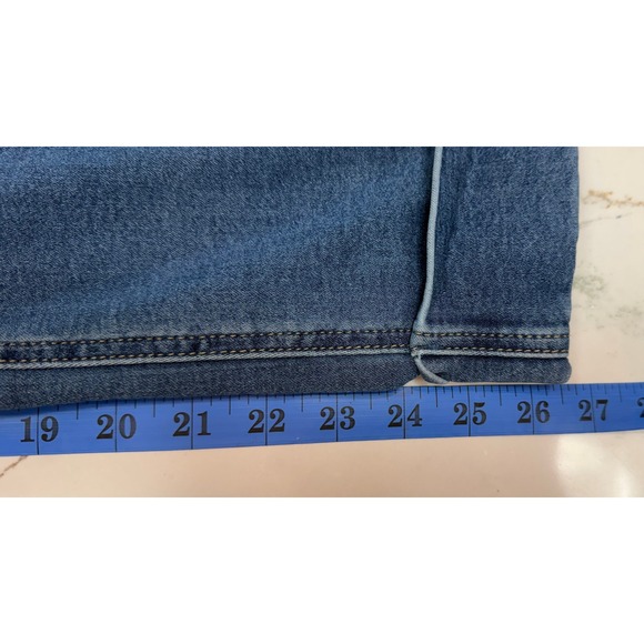 Vervet Los Angeles Womens Wide Leg Cuff Jeans Medium Wash Size 26 - Picture 7 of 10